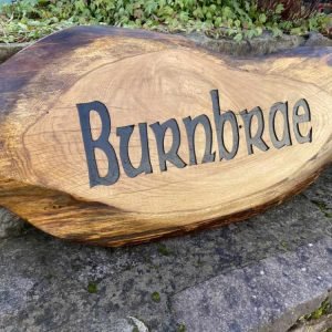 Langloch Farm Woodcraft - Carved custom house sign