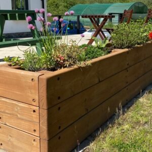 Wooden raised bed made in Lanark