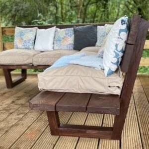 Wooden garden sofa